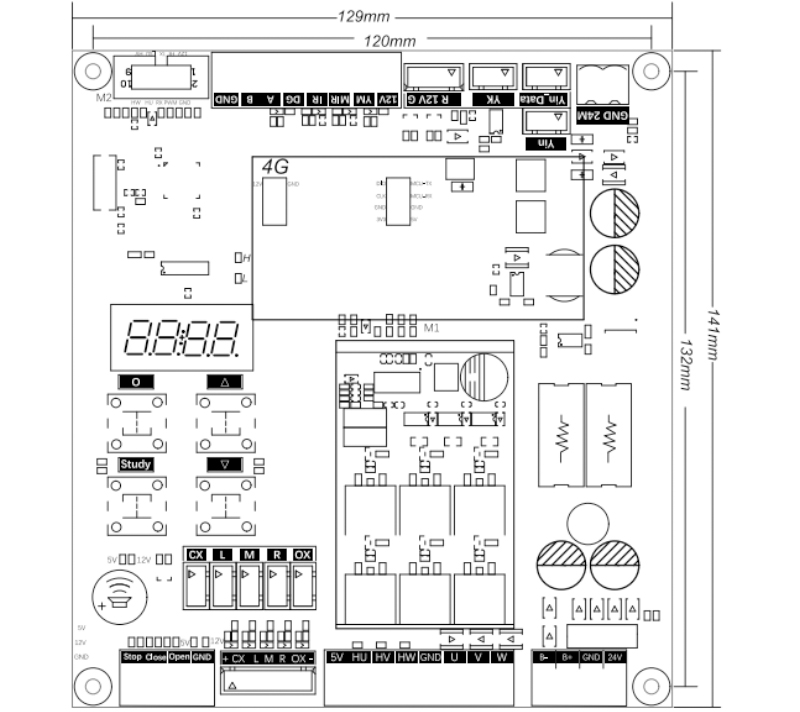 无轨门无刷电机闸机24V控制器(图5)